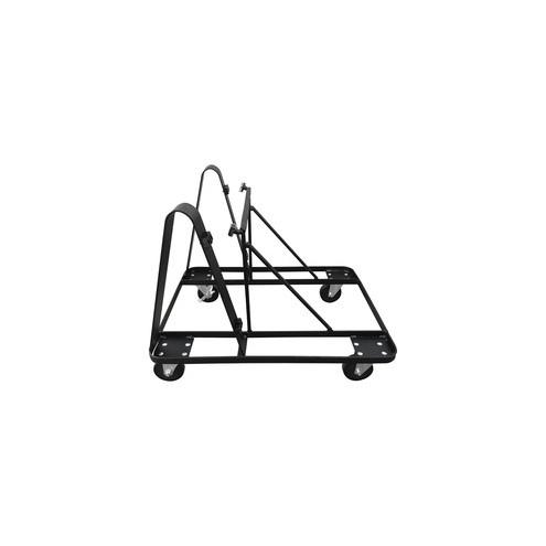 Lorell Stacking Dolly for 4-Leg Stack Chairs - Steel - Black - For 10 Devices - 1 Each