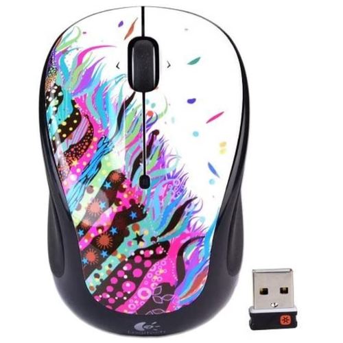 Logitech M325 Wireless Optical Mouse, Celebration Black, 910-003803