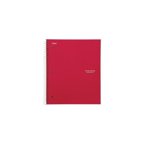 Five Star College Ruled 3 - subject Notebook - Letter - 150 Sheets - Wire Bound - College Ruled - 8 1/2" x 11" - Red Cover - Kraft Cover - 1Each