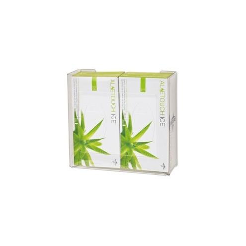 Medline Plastic Double Glove Box Holder - Horizontal, Vertical - Plexiglass - 6 / Case - Clear