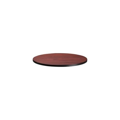 Mayline Bistro 36" Round Tabletop - Laminated Round Top x 36" Table Top Diameter - Assembly Required - Mahogany