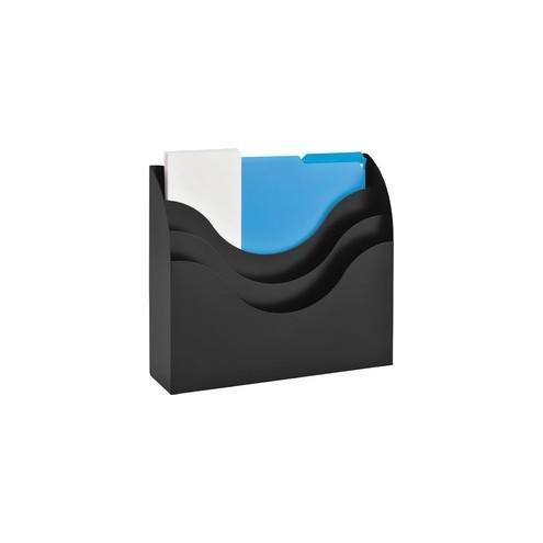 MMF SteelMaster 3-Tier Sorter - 3 Tier(s) - 12.9" Height x 11.5" Width x 3.5" Depth - Desktop - Recycled - Black - Steel - 1Each