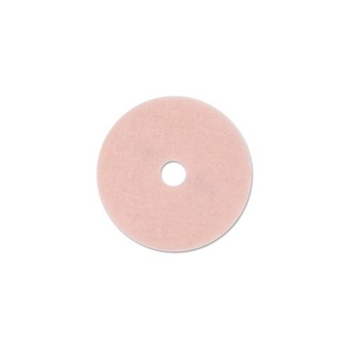 3M Eraser Burnish Pad 3600 - 5/Carton - Synthetic Fiber - Pink