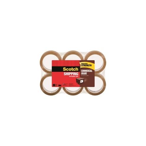 Scotch Commercial-Grade Shipping/Packaging Tape - 54.60 yd Length x 1.88" Width - 122 mil Thickness - 3" Core - Polypropylene - 6 / Pack - Tan