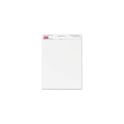 3M Flip Charts - 40 Sheets - Plain - Stapled - 18.50 lb Basis Weight - 25" x 30" - White Paper - Resist Bleed-through, Heavyweight, Sturdy Back, Cardboard Back - 2 / Carton