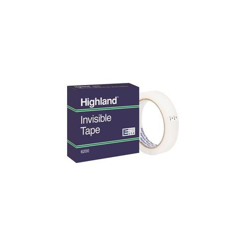 Highland 3/4"W Matte-finish Invisible Tape - 72 yd Length x 0.75" Width - 3" Core - 12 / Pack - Matte Clear