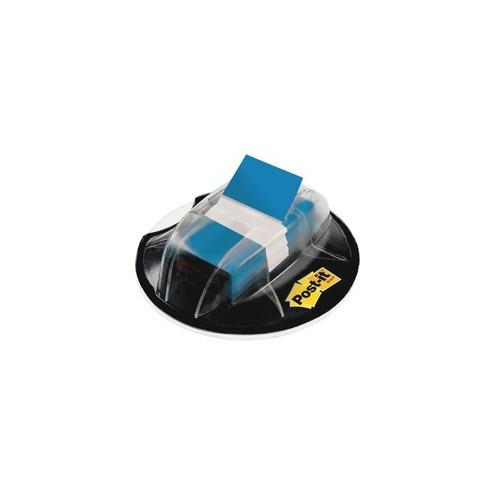 Post-it® 1"W Flags in Desk Grip Dispenser - 200 - 1" x 1.75" - Rectangle - Unruled - Blue - Removable, Self-adhesive - 200 / Pack