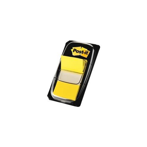 Post-it® Yellow Flag Value Pack - 12 Dispensers - 600 x Yellow - 1" x 1.75" - Rectangle - Unruled - Yellow - Removable, Writable, Repositionable - 600 / Box