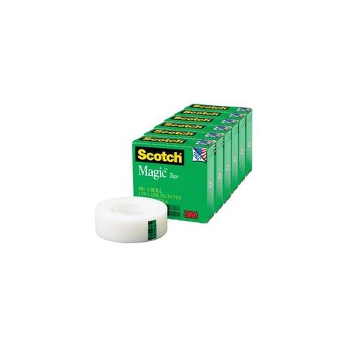 Scotch Magic Tape - 36 yd Length x 1" Width - 1" Core - 6 / Pack - Clear