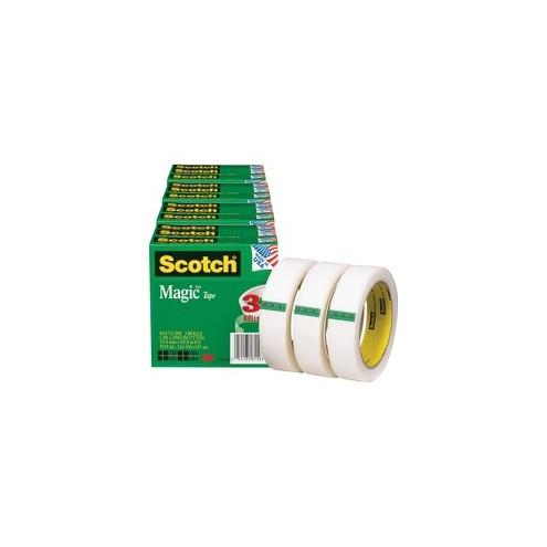 Scotch Magic Tape - 72 yd Length x 1" Width - 3" Core - 12 / Bundle - Matte Clear