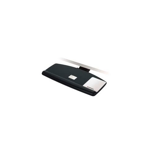 3M 3M Knob Adjustable Keyboard Tray - 5.7" Height x 25.5" Width x 12" Depth - Black