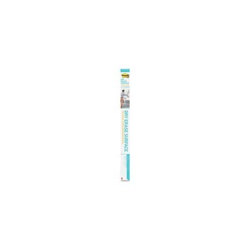 Post-it® Self-Stick Dry-Erase Film Surface - 48" (4 ft) Width x 96" (8 ft) Length - White - Rectangle - 1 / Pack