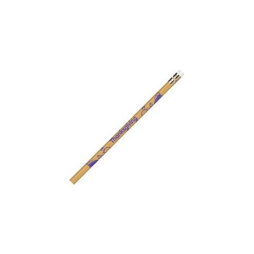 Moon Products Thanksgiving Themed Pencils - #2 Lead - Tan Barrel - 12 / Dozen