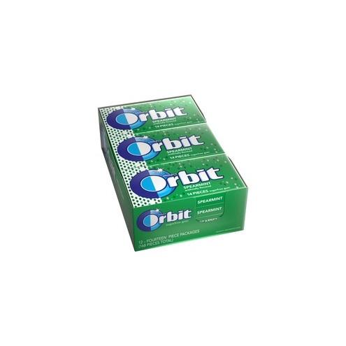 Orbit Spearmint Sugar-free Gum - 12 packs - Spearmint - Individually Wrapped - 12 / Box