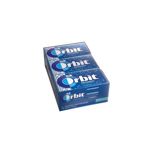 Orbit Peppermint Sugarfree Gum - 12 packs - Peppermint - Individually Wrapped - 12 / Box