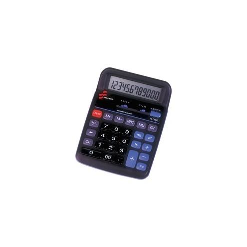 SKILCRAFT 12-Digit Dual Powered Desktop Calculator - Dual Power, Angled Display - 12 Digits - Battery/Solar Powered - 1 Each
