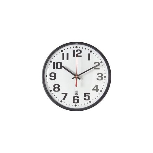 SKILCRAFT Black Body SelfSet Wall Clock - Analog - Quartz
