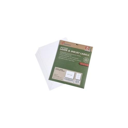 SKILCRAFT 7530-01-578-9295 Extra Large Shipping Label - 3 1/3" Width x 4" Length - Rectangle - Laser, Inkjet - White - 6 / Sheet - 150 / Pack