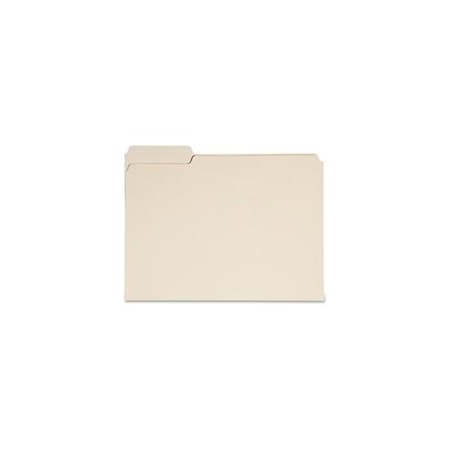 SKILCRAFT 1/3-cut Position-1 Tab Manila File Folders - Letter - 8 1/2" x 11" Sheet Size - 1/3 Tab Cut - 11 pt. Folder Thickness - Manila - Manila - Recycled - 50 / Box
