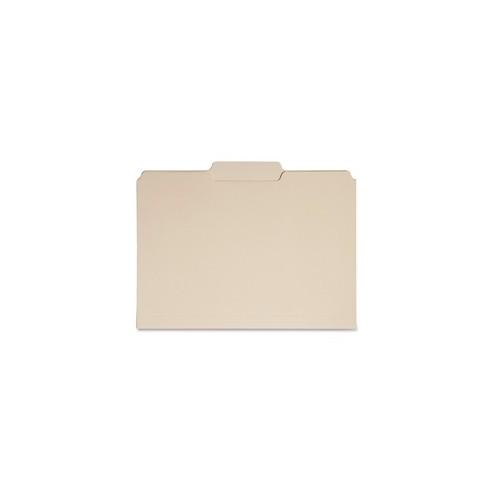 SKILCRAFT 1/3-cut Position-2 Tab Manila File Folders - Letter - 8 1/2" x 11" Sheet Size - 1/3 Tab Cut - 11 pt. Folder Thickness - Manila - Manila - Recycled - 50 / Box