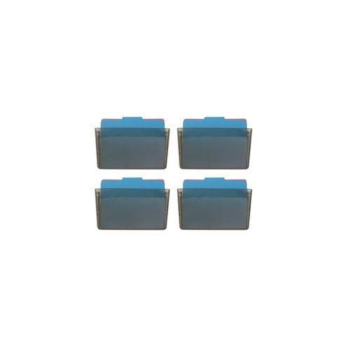 OIC Wall Mountable Space-Saving Files - 7" Height x 13" Width x 4.1" Depth - Smoke - Plastic - 4 / Carton