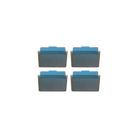 OIC Wall Mountable Space-Saving Files - 7" Height x 13" Width x 4.1" Depth - Smoke - Plastic - 4 / Carton