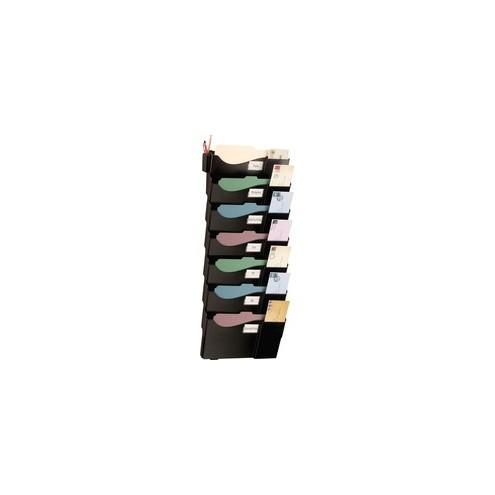 OIC Grande Central Wall Filing System - 7 Pocket(s) - 38.3" Height x 16.6" Width x 4.8" Depth - Black - 1Pack