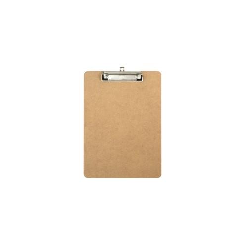 OIC Low-profile Clipboard - 1" Clip Capacity - 8 1/2" x 11" - Low-profile - Hardboard - Brown - 1 Each
