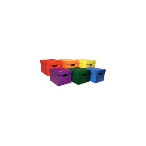 Classroom Keepers Storage Tote Assortment - External Dimensions: 12.3" Width x 15.3" Depth x 10.1" Height - Stackable - Assorted - For File Folder, Hanging Folder - 6 / Pack