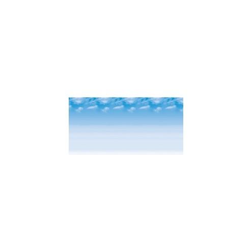 Fadeless Wispy Clouds Design Bulletin Board Papers - Bulletin Board, Display, Table Skirting, Decoration - 2" x 48"50 ft - 1 Roll