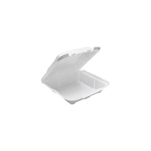 Pactiv Tabbed HL Foam Carry-out Container - Food Container - Foam - White - 300 Piece(s) / Carton