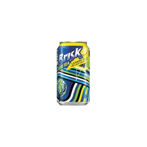 Brisk Tea Can - Ice Tea - Sweet, Natural Lemon - 12 oz Per Can - 12 / Pack