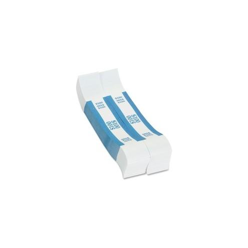 PAP-R Currency Straps - 1.25" Width - Total $100 in $1 Denomination - Self-sealing, Self-adhesive, Durable - 20 lb Paper Weight - Kraft - White, Blue