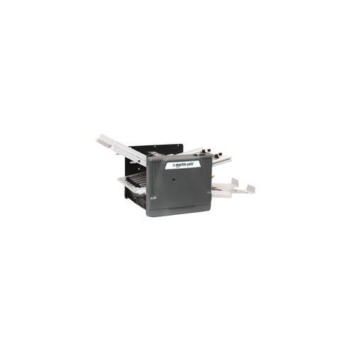 Martin Yale Premier Medium-Duty Auto Folder - 10300 Sheets/hour - Z Fold, Half-fold, Letter Fold, Baronial Fold, Right Angle Fold, Double Parallel Fold - Gray