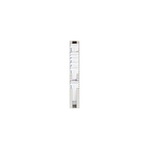 Pyramid Time Systems Adjustable 25-Pocket Time Card Rack - 25 x Card - Compartment Size 10" x 5" - 31.5" Height x 5" Width x 2.4" Depth - Gray - Plastic - 1 / Each