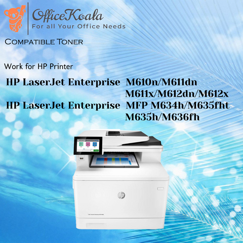 Office Koala 147X Black Toner Cartridges(with Econ Chip), Compatible with  HP LaserJet Enterprise M610n/M611dn/M611x/M612dn/M612x MFP M634h/M635fht/M635h/M636fh, 25200 Pages Yield  (Replacement for OEM Part W1470X)