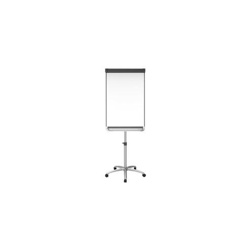 Quartet Prestige?2 Mobile Presentation Easel - 24" (2 ft) Width x 36" (3 ft) Height - White Painted Steel Surface - Graphite Aluminum Frame - Vertical - 1 Each