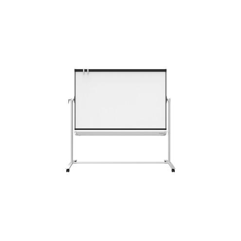 Quartet Prestige 2 Mobile Presentation Easel - 72" (6 ft) Width x 48" (4 ft) Height - White Painted Steel Surface - Graphite Frame - Rectangle - 1 / Each