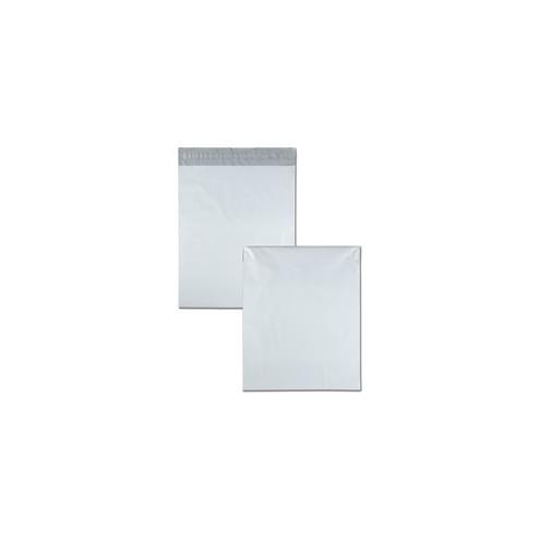 Quality Park White Poly Mailing Envelopes - Catalog - 14" Width x 17" Length - Self-sealing - Polypropylene - 100 / Pack - White