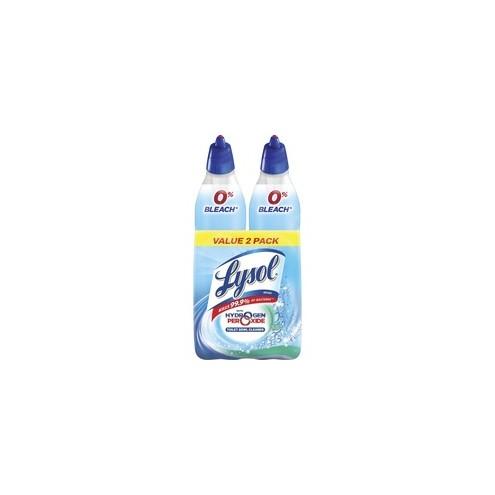 Lysol Hydrogen Peroxide Toilet Cleaner - 24 fl oz (0.8 quart) - Cool Spring Breeze Scent - 2 / Pack - Blue
