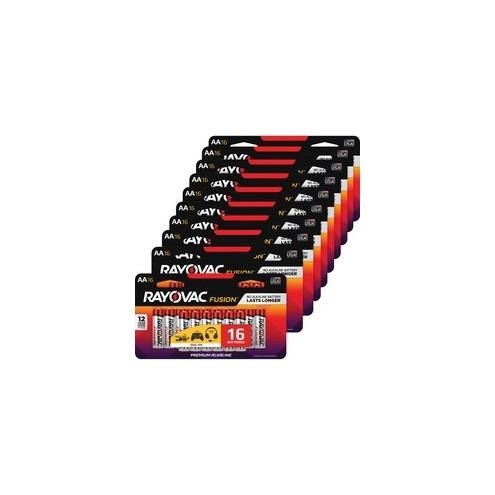 Rayovac Fusion Alkaline AA Batteries - For Multipurpose - AA - Alkaline - 160 / Carton