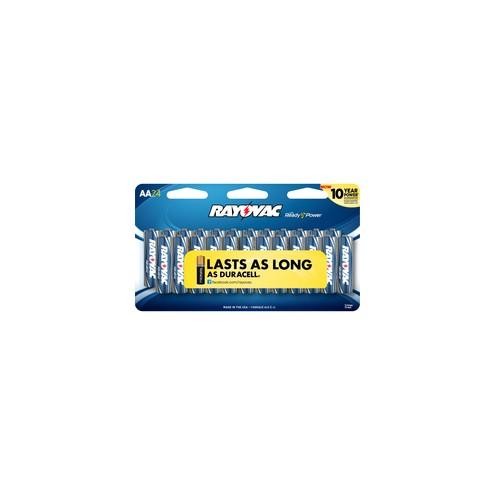 Rayovac 815-24CF2 Mercury Free Alkaline Batteries, AA 24 Pack - For Multipurpose - AA - 1.5 V DC - Alkaline - 24