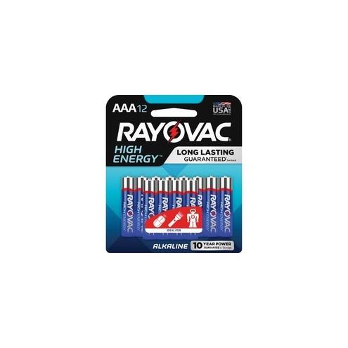 Rayovac Alkaline AAA Batteries - For Toy, Flashlight, LED Light, Remote Control - AAA - Alkaline - 12 / Pack