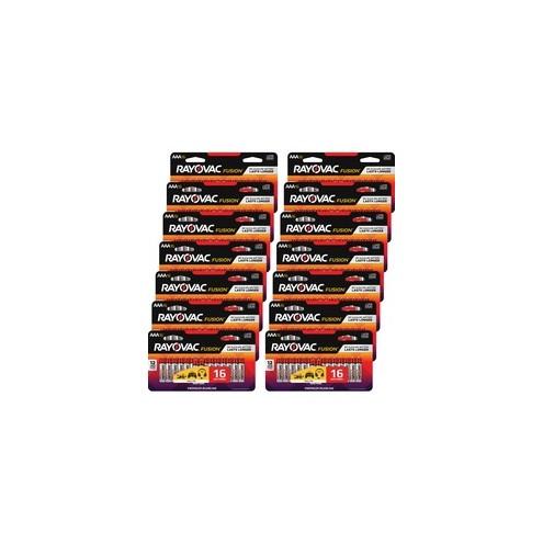 Rayovac Fusion Alkaline AAA Batteries - For Multipurpose - AAA - Alkaline - 224 / Carton
