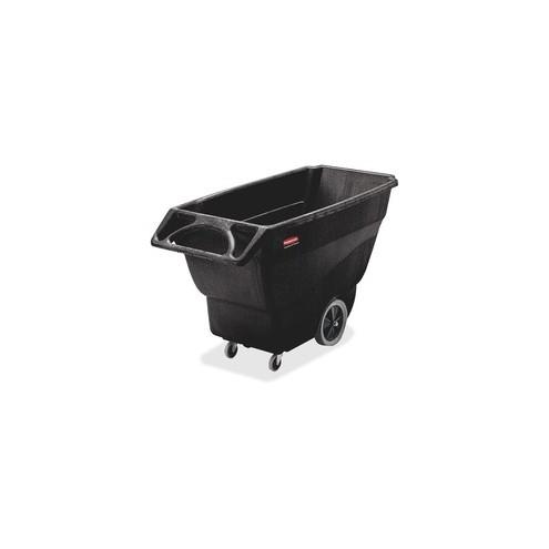 Rubbermaid Commercial Structural Foam Tilt Truck - 600 lb Capacity - Structural Foam - x 57.4" Width x 57.4" Depth x 26.9" Height - Black - 1 Each