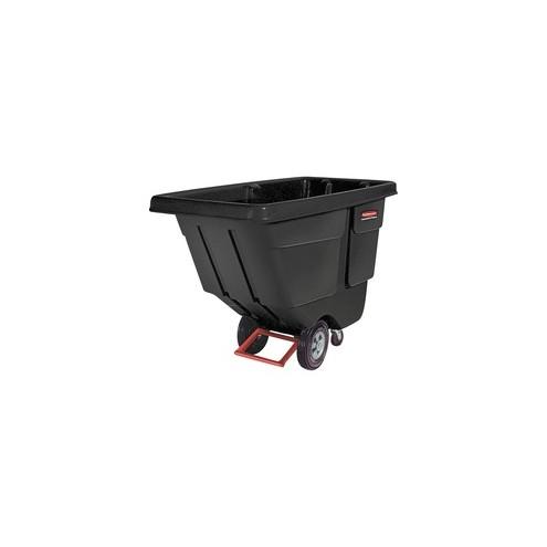 Rubbermaid Commercial 850lb Capacity Utility Tilt Truck - 850 lb Capacity - x 33.5" Width x 72.2" Depth x 43.8" Height - Black - 1 Each