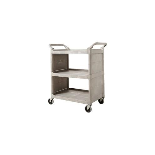 Rubbermaid Commercial Utility Service Cart - 300 lb Capacity - 4" Caster Size - Plastic - x 15.3" Width x 19.2" Depth x 29" Height - Platinum - 1 Each