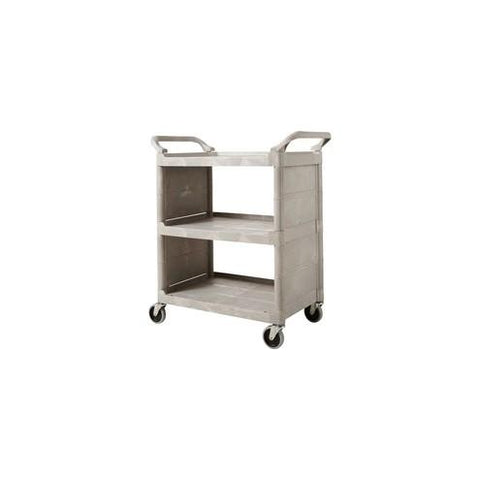 Rubbermaid Commercial Utility Service Cart - 300 lb Capacity - 4" Caster Size - Plastic - x 15.3" Width x 19.2" Depth x 29" Height - Platinum - 1 Each