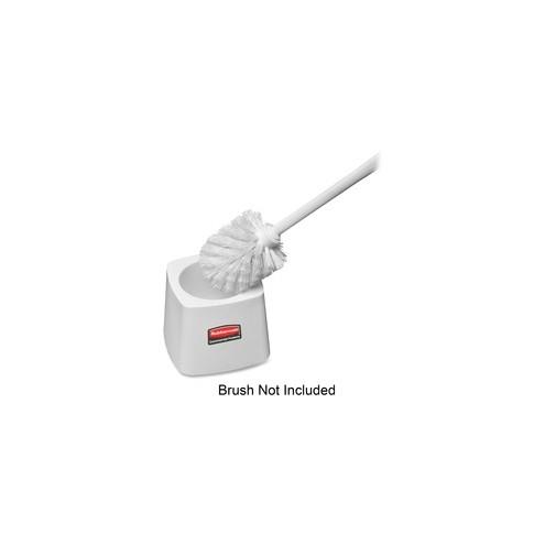 Rubbermaid Commercial Toilet Bowl Brush Holder - Vertical - 5" - Plastic, Polypropylene - 24 / Carton - White