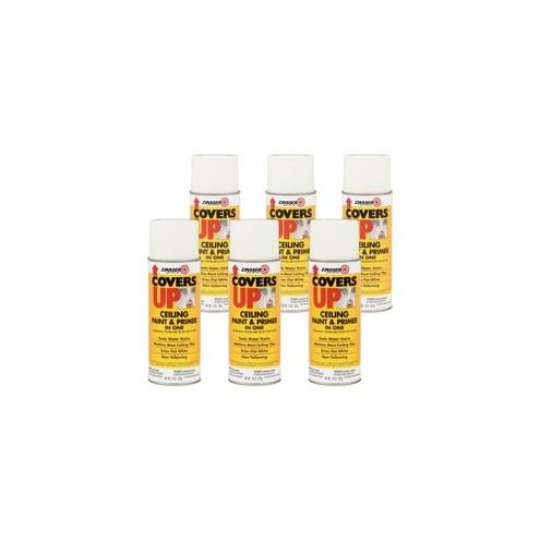 Zinsser COVERS UP Ceiling Paint & Primer In One - 13 fl oz - 6 / Carton - White